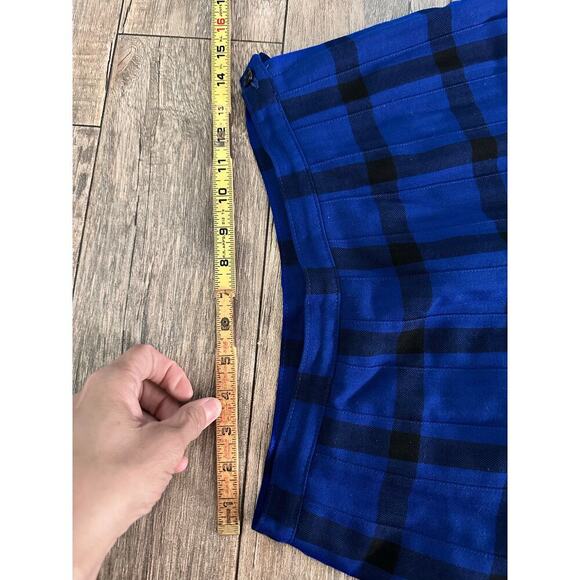 Vintage Pendleton Women's Blue Tartan Plaid Virgin Wool Pleated Skirt Size 14 - Picture 8 of 8